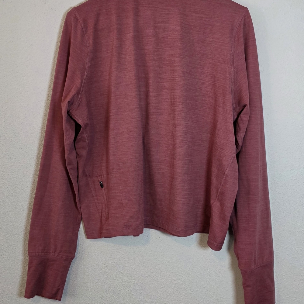 Vuori Crescent Half Zip Heathered Red Pullover Large Athleisure Yoga Performance - Picture 8 of 8